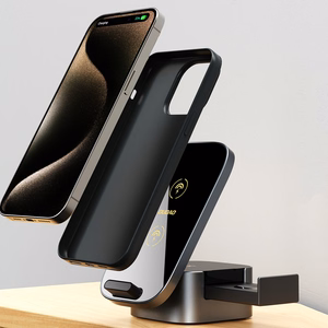 Dudao A11Pro+ 15W 3in1 indukcinis įkroviklis telefonui / išmaniajam laikrodžiui / ausinėms - juodas
