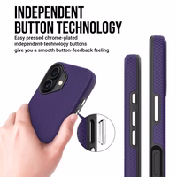 Dėklas Perfectionists Triangle Mag Case Apple iPhone 16 violetinis