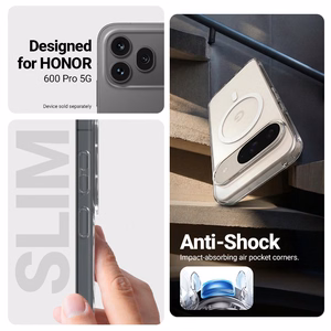 Crong Hybrid Clear Magnetic MagSafe dėklas, skirtas Honor 600 Pro 5G, skaidrus