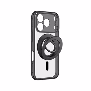 AmazingThing Titan Pro Lens Ring Set dėklas, skirtas iPhone 18 Pro, su kameros apsauga ir magnetiniu žiedu, suderinamas su MagSafe – spalva: juoda