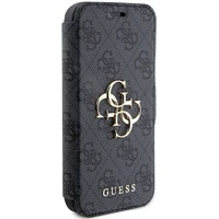 Guess 4G Metal Logo dėklas iPhone 15 Pro - pilkas