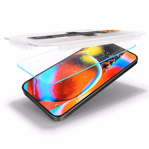 Spigen Glas.tR EZ Fit grūdintas stiklas iPhone 13 / 13 Pro / 14 / 16e – 2 vnt.