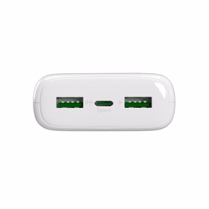 Išorinė baterija Puro DAILY 20 PLUS 20000mAh 2x USB-A / 1x USB-C 22.5W PD AFC - balta