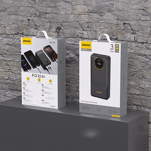 Dudao K12Pro išorinė baterija 22.5W PD 20000mAh USB-A, USB-C - juodas