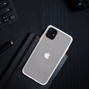 Vennus Color Button Bumper dėklas telefonui Iphone 6/6S skaidrus