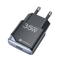 FORCELL F-ENERGY GaN III B135101-E itin plonas kelioninis įkroviklis 1 x Type C + USB A PD QC4.0 3A 35W juodas