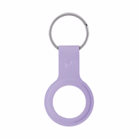 Crong Silicone dėklas with raktų pakabukas – apsauginis keychain dėklas Apple AirTag 1/2 (violetinis)