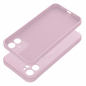 SILICONE MAG COVER dėklas telefonui, suderinamas su MagSafe, IPHONE 12, rožinis