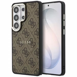 Guess case for Samsung S26 Ultra GUHMS26LP4MSEGCW (4G Embossed Ring MagSafe) brown