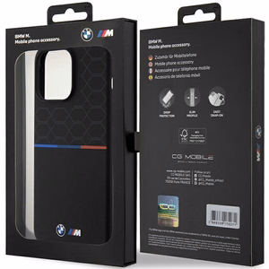 BMW M Silikoninis raštuotas Magnetinis dėklas telefonui iPhone 15 Pro Max - juodas
