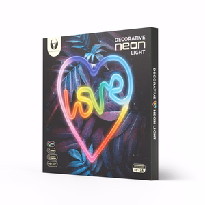 Neon LED RGB LOVE IN HEART FLRN02 + RC Forever Light