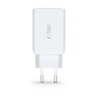 Tech-Protect C65W įkroviklis 2x USB-C PD 65W / USB-A QC 3.0 - juodas