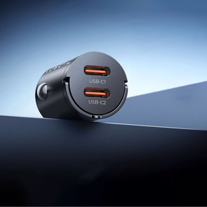 Orico MiniRing 30W 2x USB-C automobilinis įkroviklis - juodas