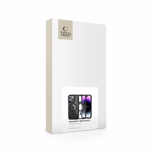 Tech-Protect MagMat MagSafe iPhone 15 Pro dėklas - skaidrus juodas