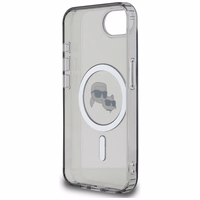 Karl Lagerfeld IML metalinis Karl & Choupette galvų Magnetinis dėklas telefonui iPhone 16e - juodas