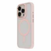 Satin Elegant Mag dėklas telefonui iPhone 12 / 12 Pro 6,1" rožinis