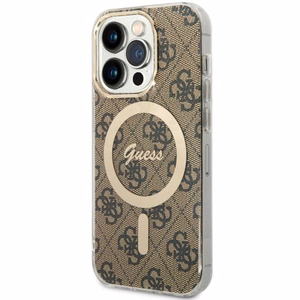 Guess GUHMP14LH4STW iPhone 14 Pro 6.1" rudas/rudas kietas dėklas 4G MagSafe