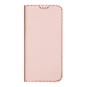 Dux Ducis Skin Pro dėklas telefonui iPhone 16 Pro Max su atverčiamu dangteliu ir kortelių skyriumi - rožinis
