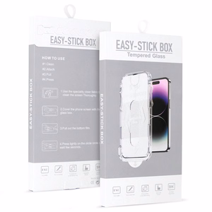 Apsauginis stiklas pilno klijų Easy-Stick Box skirtas IPHONE 16 juodas