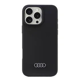 Audi Silikoninis dėklas telefonui iPhone 16 Pro Max 6.9" juodas/juodas kietas dėklas AU-LSRIP16PM-Q3/D1-BK