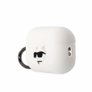 Karl Lagerfeld KLAP2RUNCHH AirPods Pro 2 чехол белый/белый Silicone Choupette Head 3D