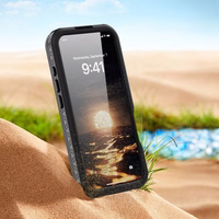 Atsparus vandeniui dėklas SHELLBOX GT suderinamas su MagSafe IPHONE 16 Pro juodas