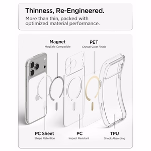 Spigen Ultra Hybrid MagSafe dėklas iPhone 18 Pro Max / 17 Pro Max, skaidrus auksinis