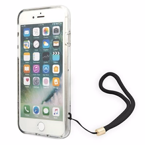 Guess GUOHCI8H4STW iPhone SE 2022 / SE 2020 / 7/ 8 коричневый/коричневый жёсткий чехол 4G Print Strap