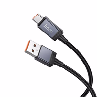 Kabelis USB A į USB C Hoco 5A su ekranu 1 m X118 juodas