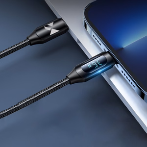Wozinsky WUCLC2 Lightning - USB-C 36W 480Mb/s kabelis 2m su ekranu - juodas
