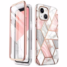 Supcase Cosmo dėklas telefonui iPhone 14 Plus - rožinės marmuro spalvos