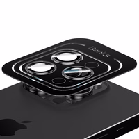 Benks Grūdintas stiklas DR Safyro Objektyvo Apsauga kamerai Iphone 15 Pro/15 Pro Max (3 objektyvai) juodas