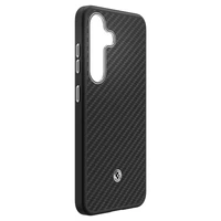 Spigen Enzo Aramid GP-FPS931PGABW silikoninis dėklas su įmontuotu MagFit žiedu Samsung Galaxy S25 - juodas