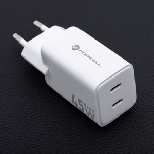 Įkroviklis Forcell (VT-36B) (2xUSB-C 3A 45W) baltas