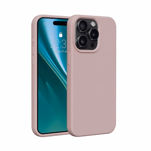 Etteri silikoninis dėklas telefonui iPhone 15 Pro 6,1 šviesiai rožinis