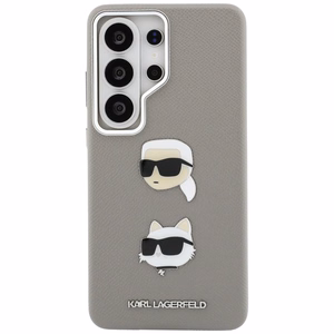 Karl Lagerfeld dėklas Saffiano Double Heads Metal Samsung Galaxy S26 Ultra sidabrinis