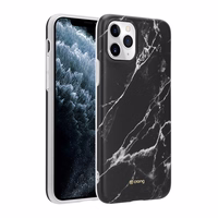 Crong Marble dėklas – iPhone 11 Pro dėklas (juodas)