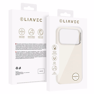 Liavec Silky dėklas su metaliniu kameros rėmeliu, skirtas Iphone 17 Pro Max smėlio spalvos