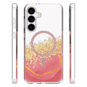 Epoxy Mag dėklas skirtas Samsung Galaxy S25 FE rožinis