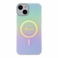 Guess GUHMP15MHITSQ iPhone 15 Plus 6.7" turkio/turkio kietas dėklas IML Iridescent MagSafe