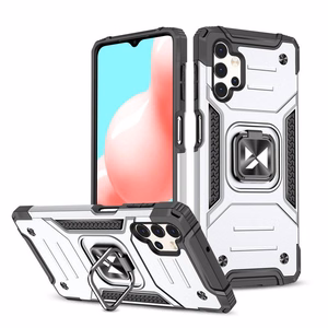 Wozinsky Ring Armor tvirtas hibridinis dėklas + magnetinis laikiklis skirtas Samsung Galaxy A73 – sidabrinis