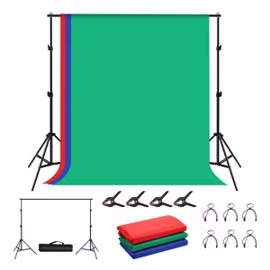 Foto studijos fono stovas Puluz 2x2m + fonai 3 vnt. PKT5204