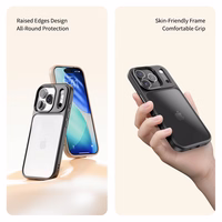 Rock Guard serijos dėklas telefonui Iphone 17 Pro Max skaidrus-juodas