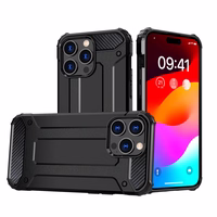 iPhone 15 Pro Hybrid Armor dėklas - juodas