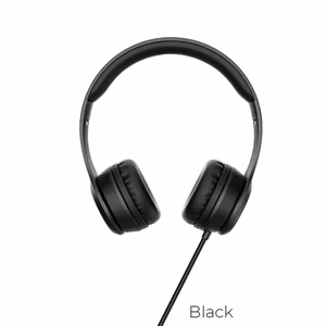 HOCO laidinės ausinės Jack 3,5 mm su mikrofonu W21 juodos