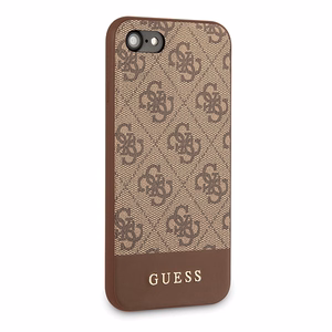 Чехол Guess 4G Stripe Collection для iPhone 7 / 8 / SE 2020 / SE 2022 - коричневый