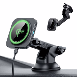 ESR Halolock magnetinis MagSafe QI2 15W automobilinis laikiklis - juodas