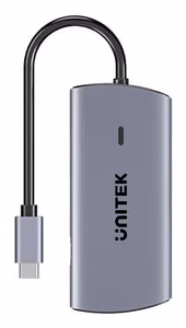 UNITEK D1113CGY01 sąsajos šakotuvas 2 x USB 3.2 Gen 2 (3.1 Gen 2) Type-C 1000 Mbit/ai Pilka