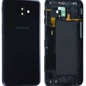 Задняя крышка для Samsung J610 J6+ 2018 чёрная Оригинал (б/у Grade C)
