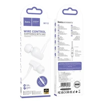 HOCO universalios ausinės su mikrofonu M112 baltos